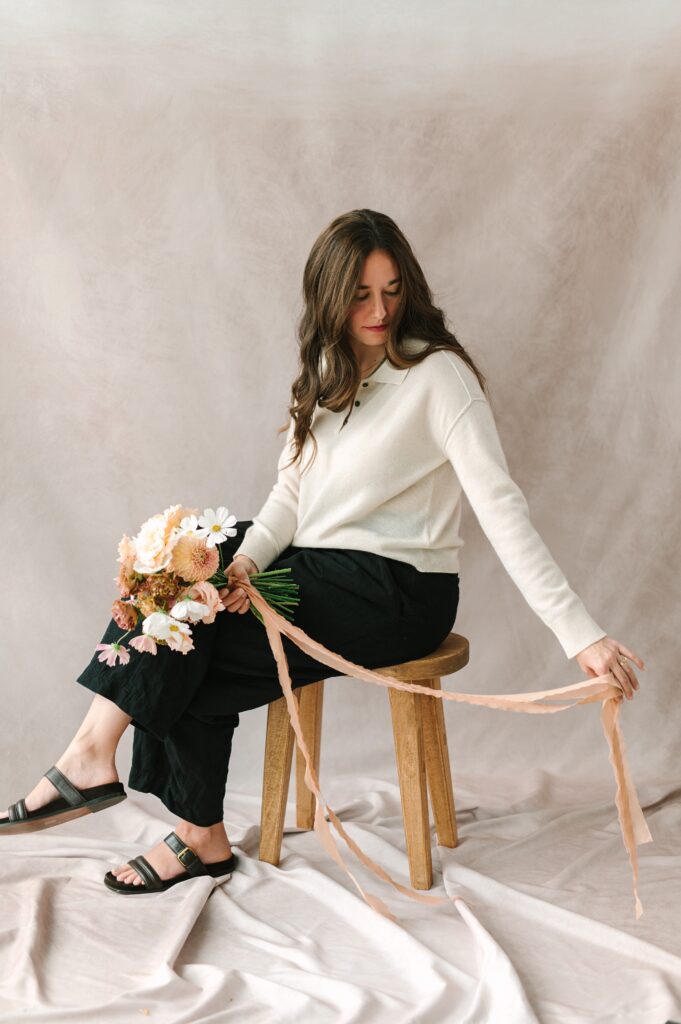 Richmond Florist in a studio for branding photography