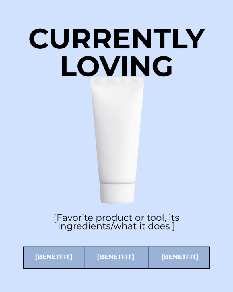 Custom Instagram post template created by Brand Gloss for sharing favorite products and tools.