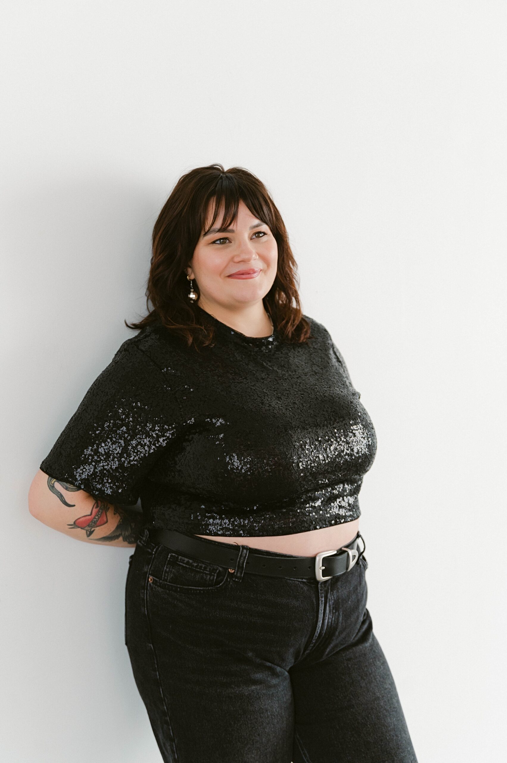 Salon studio owner posing for a professional branding headshot.