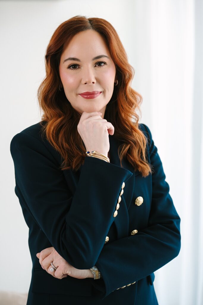 1. Polished professional headshot of a woman in a Richmond VA photography studio